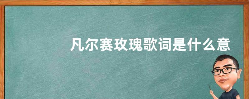 凡尔赛玫瑰歌词是什么意思？