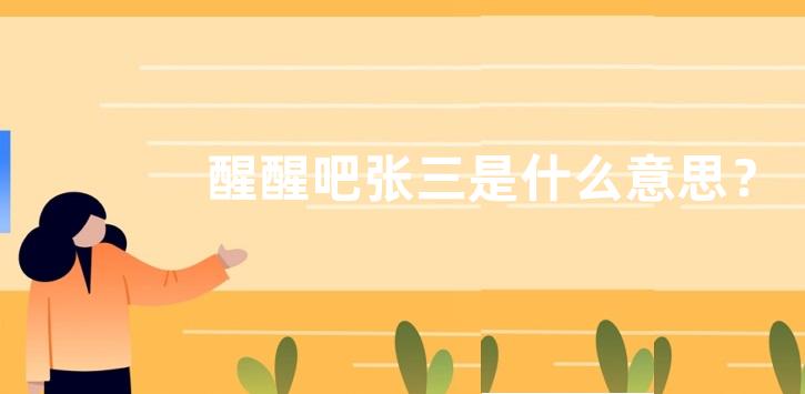 醒醒吧张三是什么意思？