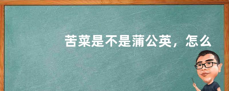 苦菜是不是蒲公英，怎么区分苦菜和蒲公英