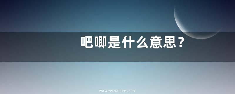 吧唧是什么意思？