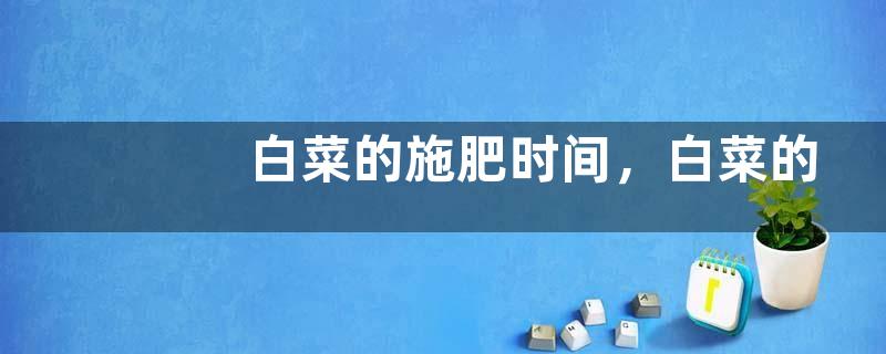 白菜的施肥时间，白菜的施肥量