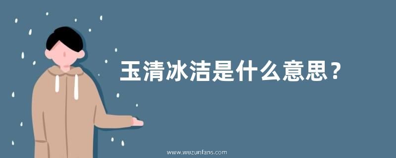 玉清冰洁是什么意思？