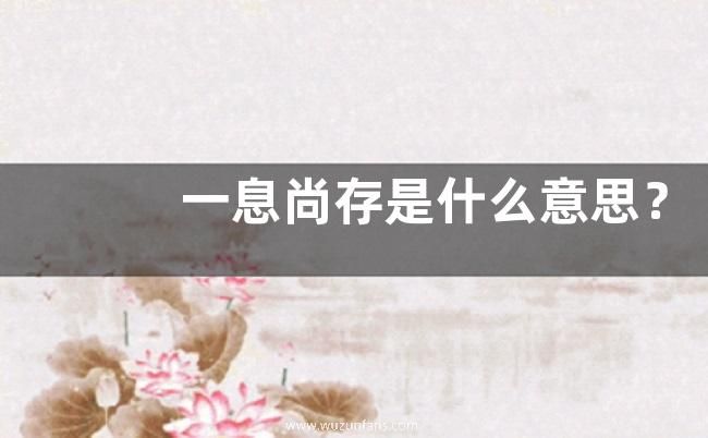 一息尚存是什么意思？