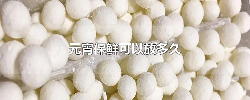 元宵保鲜可以放多久