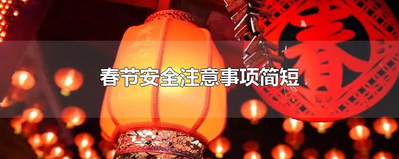 春节安全注意事项简短