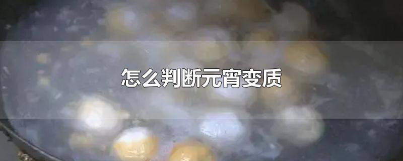 怎么判断元宵变质