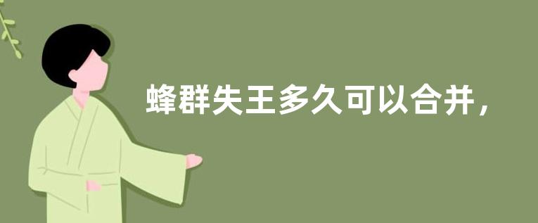 蜂群失王多久可以合并，附合并原理、合并方法以及注意事项