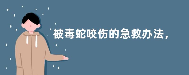 被毒蛇咬伤的急救办法，附处理方法