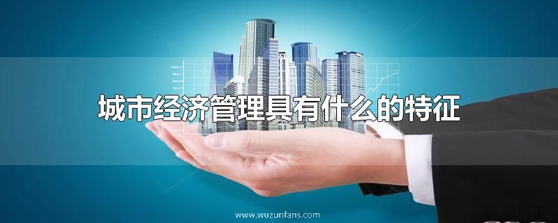 城市经济管理具有什么的特征