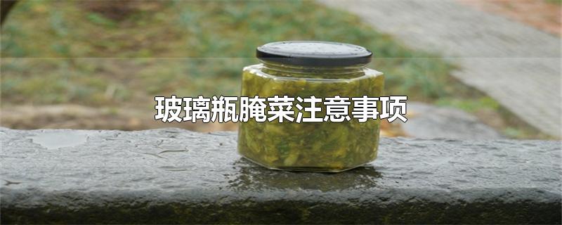 玻璃瓶腌菜注意事项