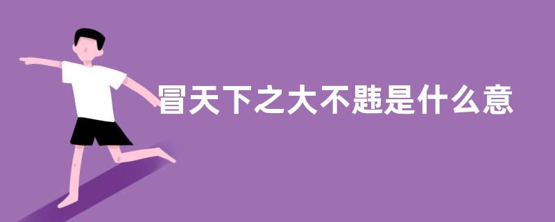 冒天下之大不韪是什么意思？