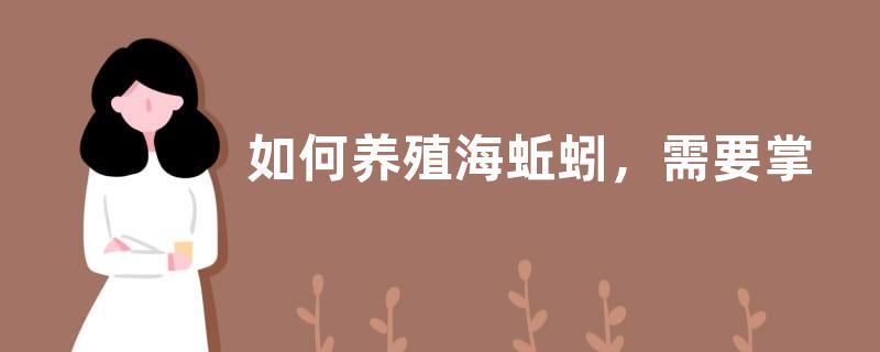如何养殖海蚯蚓，需要掌握这些技术