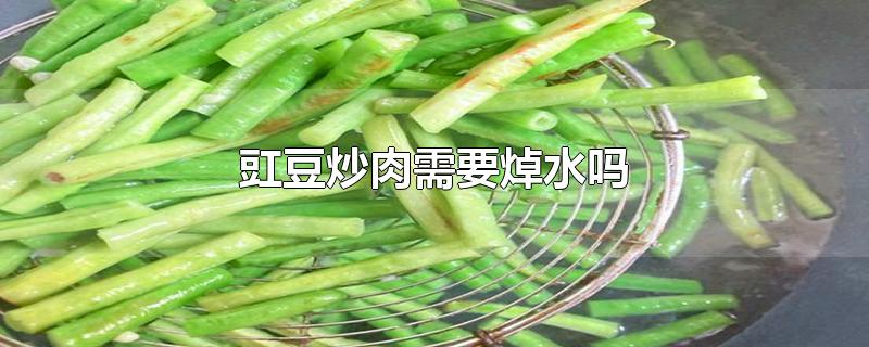 豇豆炒肉需要焯水吗
