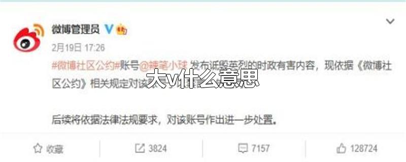 大v什么意思