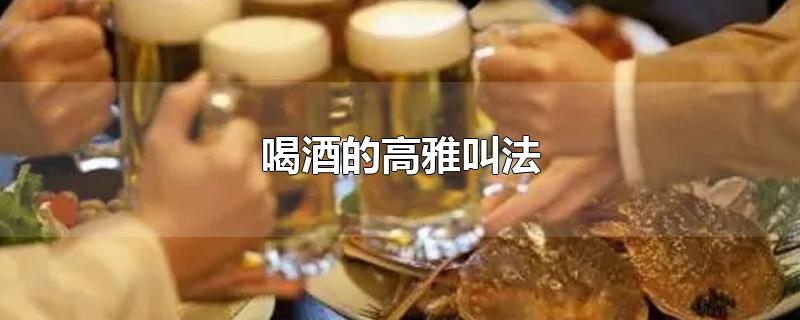 喝酒的高雅叫法