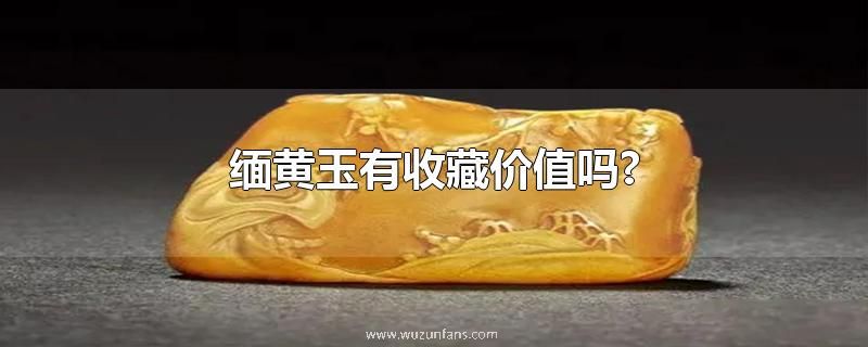 缅黄玉有收藏价值吗?