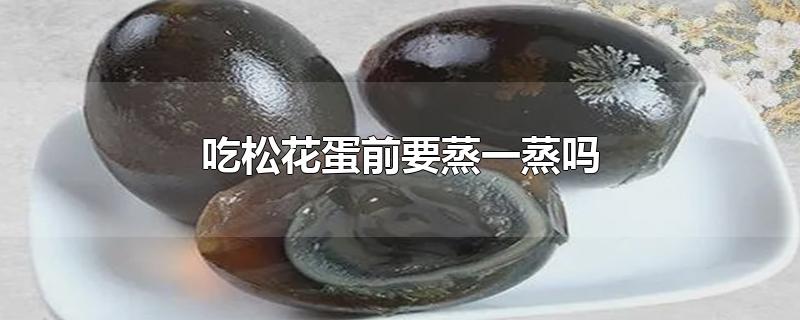 吃松花蛋前要蒸一蒸吗
