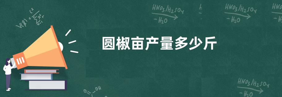 圆椒亩产量多少斤