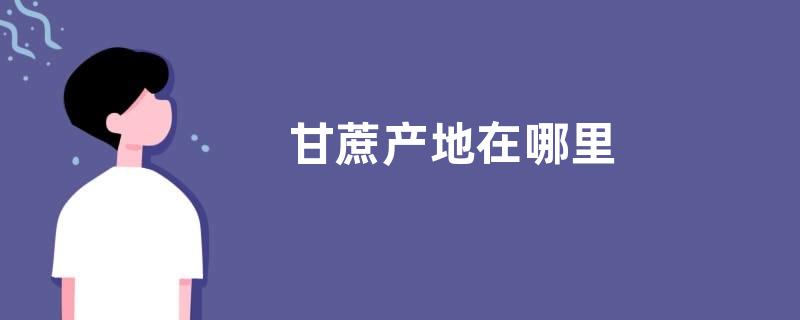 甘蔗产地在哪里
