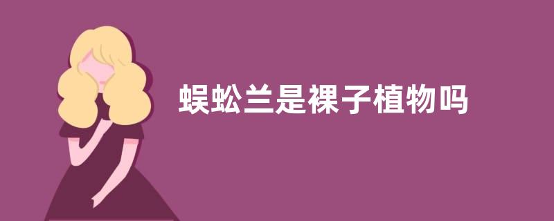 蜈蚣兰是裸子植物吗