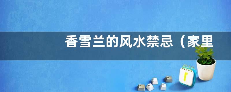 香雪兰的风水禁忌（家里养风雪兰风水寓意和摆放）