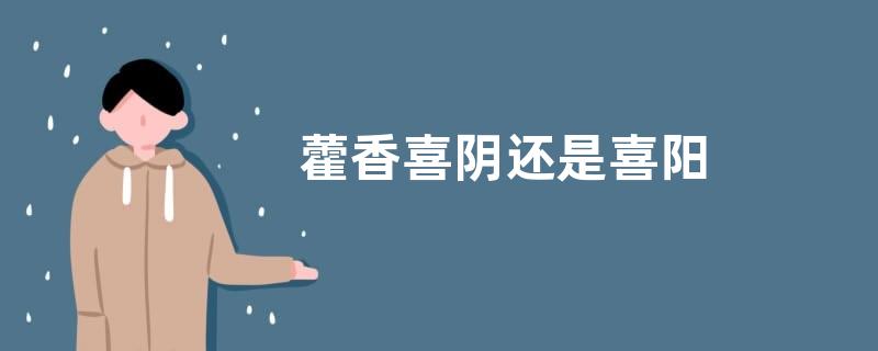 藿香喜阴还是喜阳