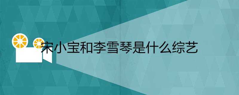 宋小宝和李雪琴是什么综艺